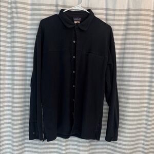 Patagonia navy blue Button-Down Fleece Shirt